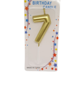 Gold Birthday Candle 7 (RA)