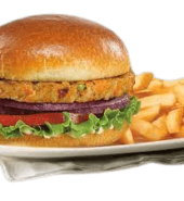 Veg Burger With Fries (DFC)